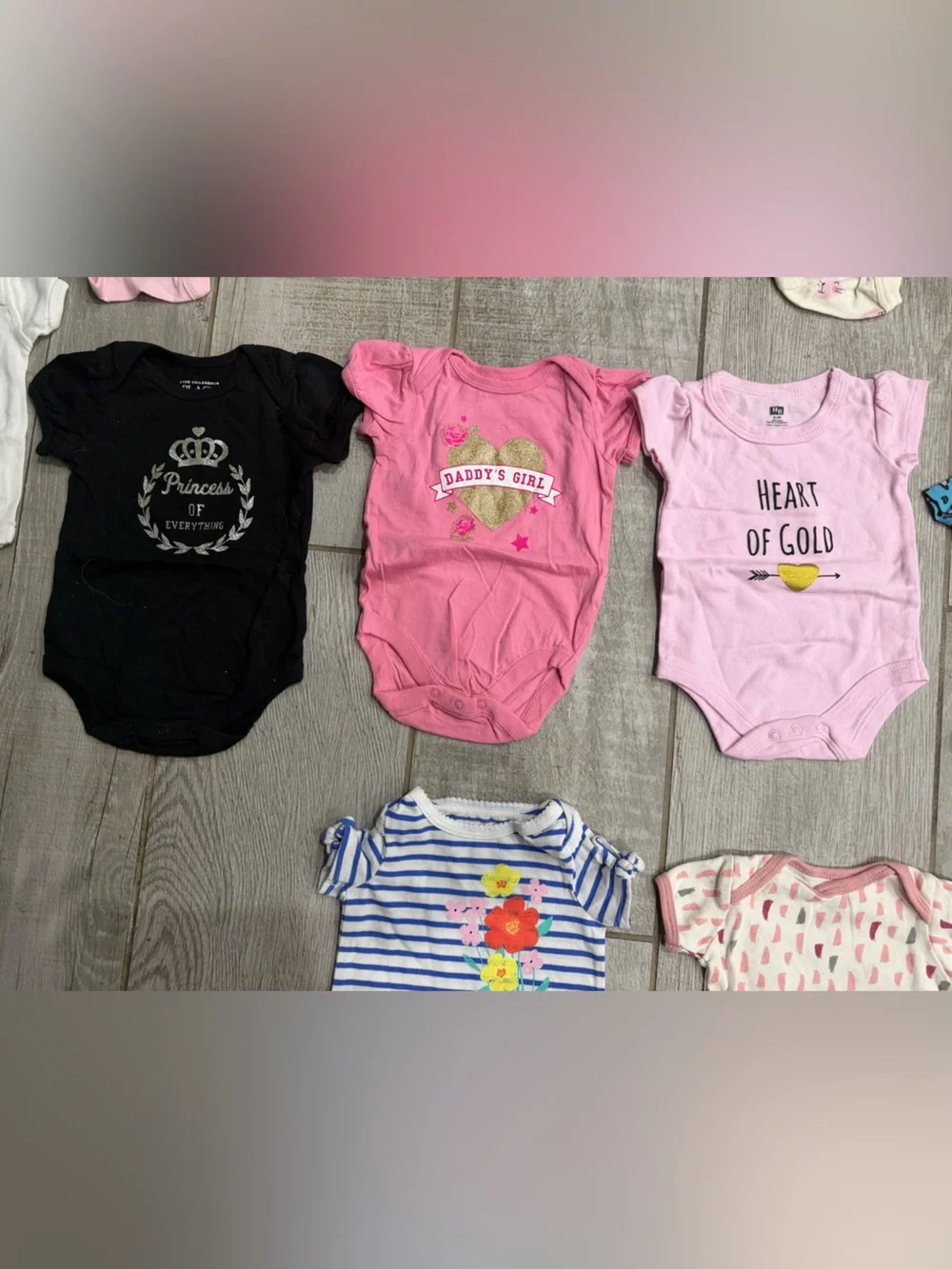 0-3 month baby girl onesie bundle (15 total)